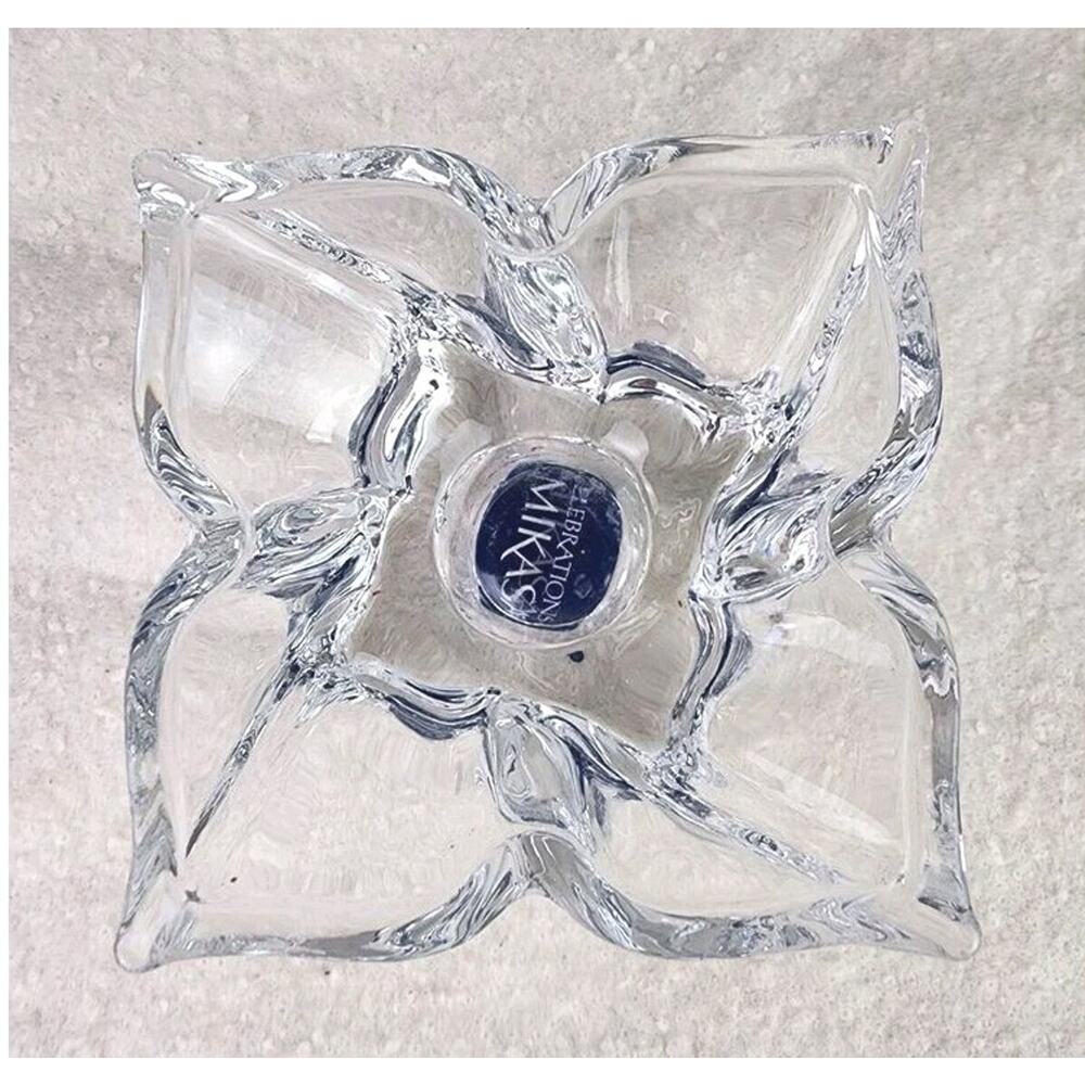 Mikasa Celebrations 4.75" Crystal Flower Tealight Candle Holder